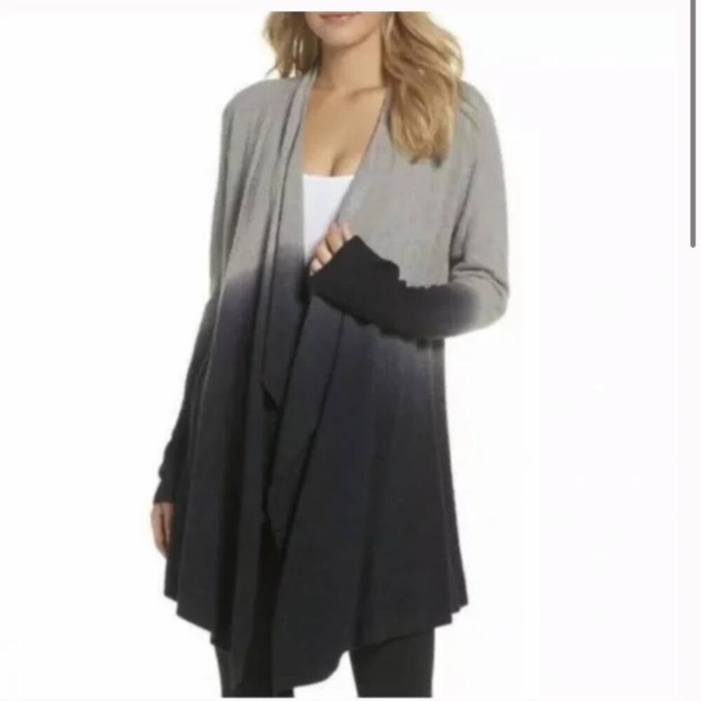 Barefoot Dreams Calypso Dip Dye Ombre Open Cardigan Sweater S/M
